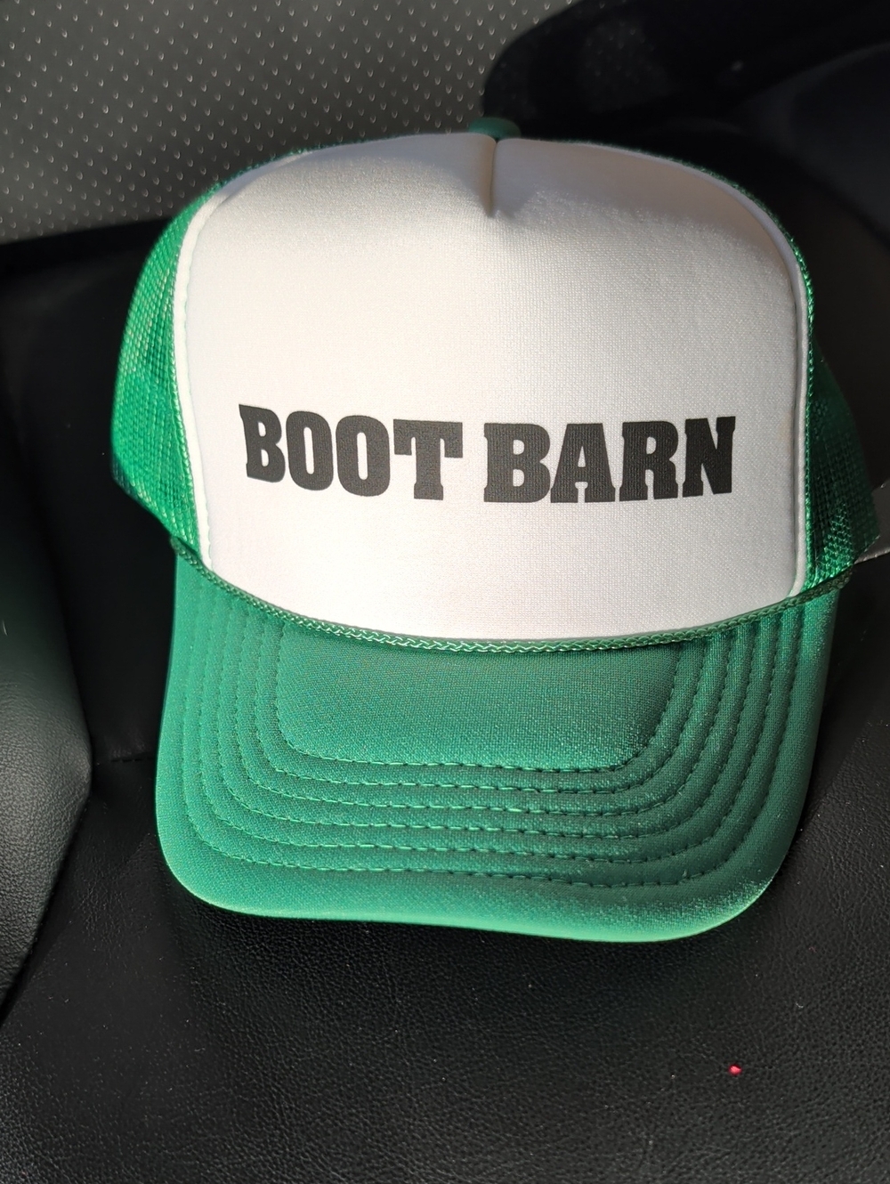 Boot Barn Green and White Trucker Hat